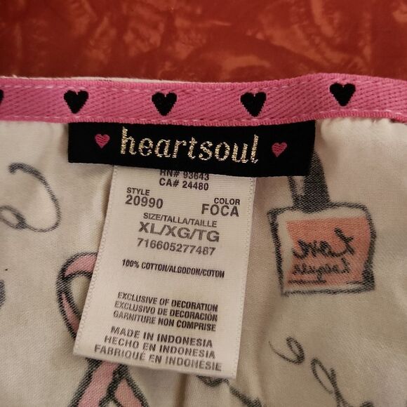 Breast Cancer Hope Love Care Scrub Top XL - Picture 6 of 6